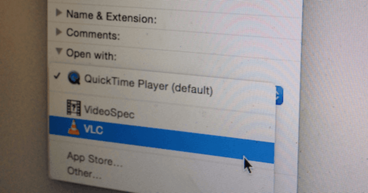 setting for default application on mac for opening files